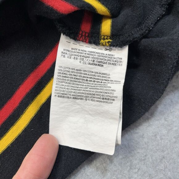 Vans Sunflower Stripe T-Shirt Womens Large Black Red Yel Embroidered VN0A4PPNKCZ - Picture 11 of 15